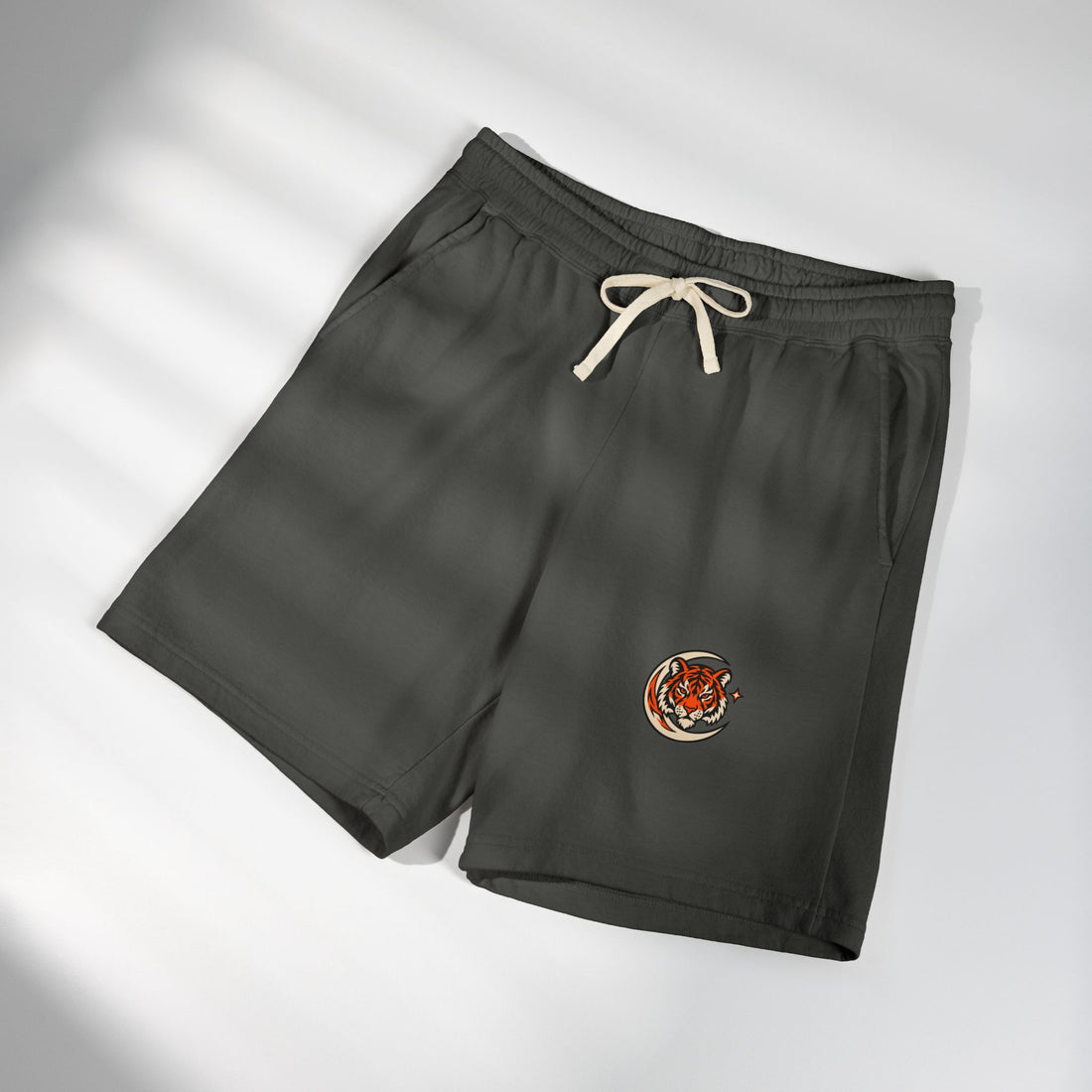 Crescent Tiger Garment-Dyed Sweatshort | KUVOQ