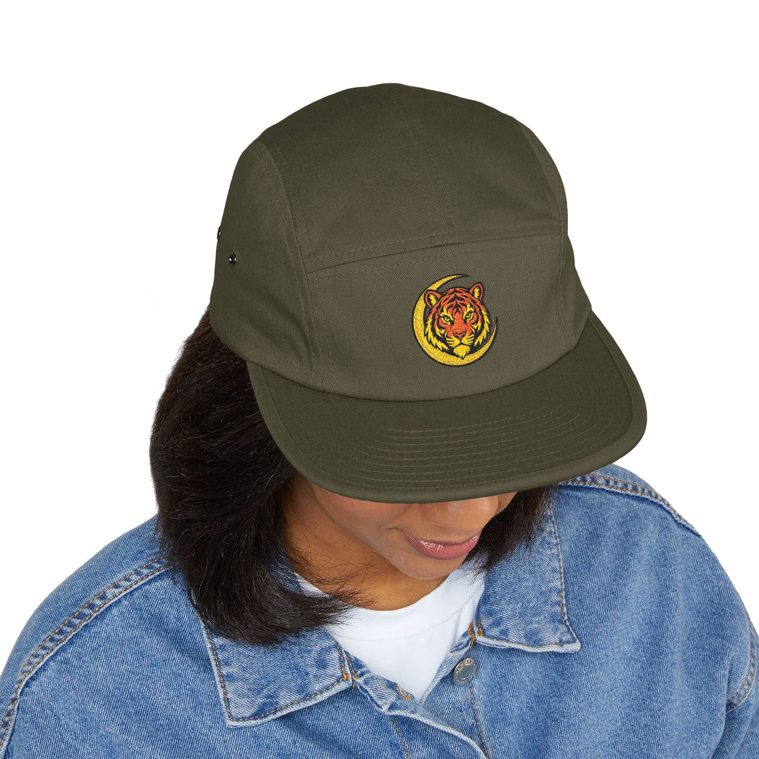 Tiger Watch Embroidered Five-Panel Cap | KUVOQ
