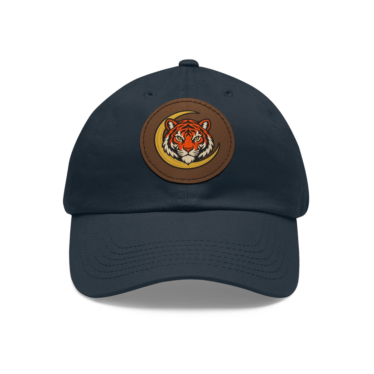Kuvoq® Crescent Tiger Leather-Patch Dad Hat