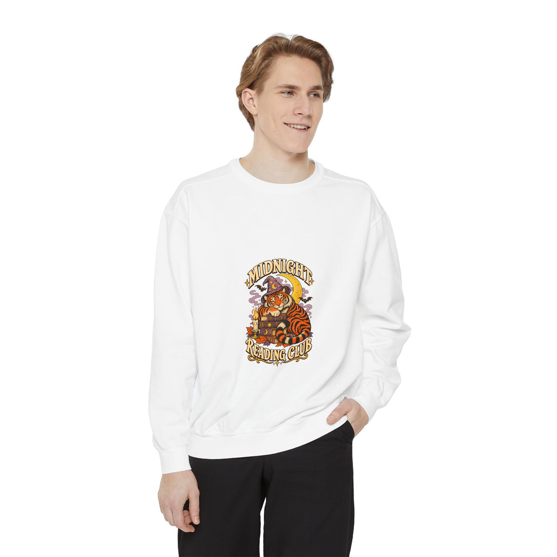 Midnight Reading Club Garment-Dyed Crewneck | KUVOQ