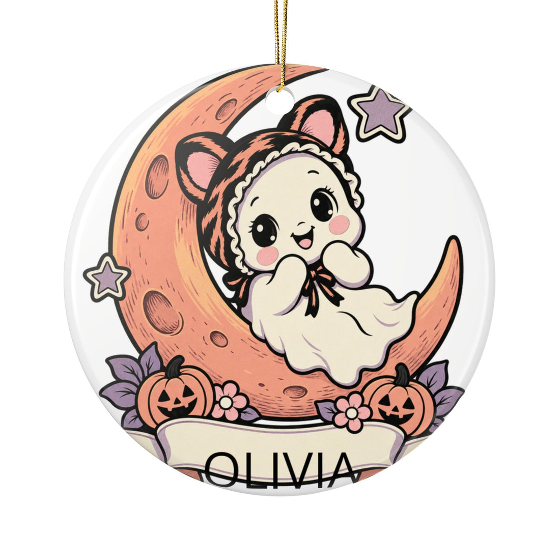 Personalized Baby's First Halloween Ornament 2026 | Name + Photo | KUVOQ