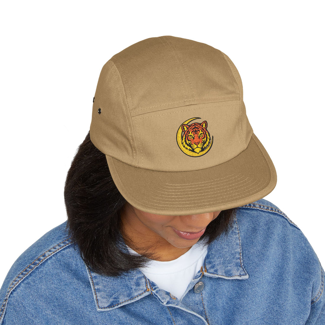 Tiger Watch Embroidered Five-Panel Cap | KUVOQ