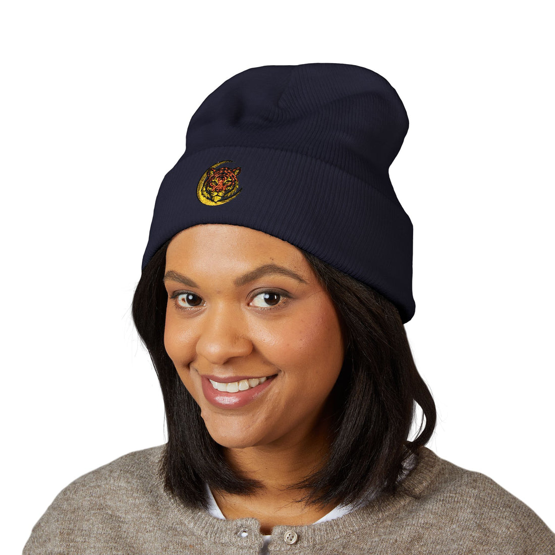 Night Watch Crescent Tiger Cuffed Beanie | KUVOQ