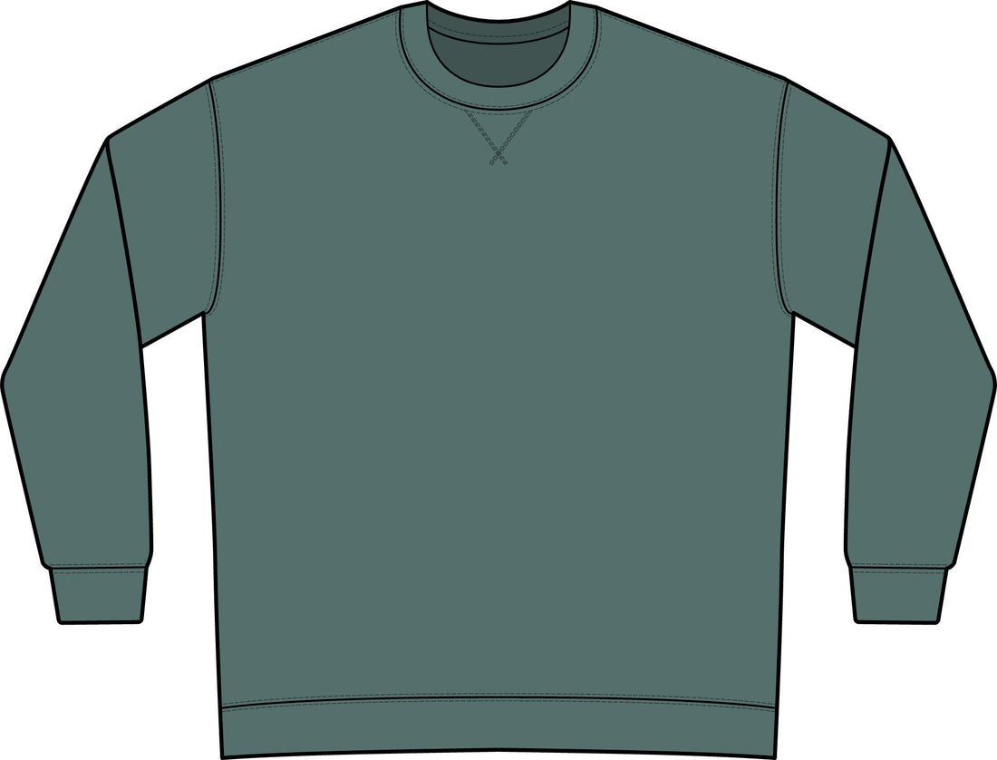Midnight Reading Club Garment-Dyed Crewneck | 4-Point Print
