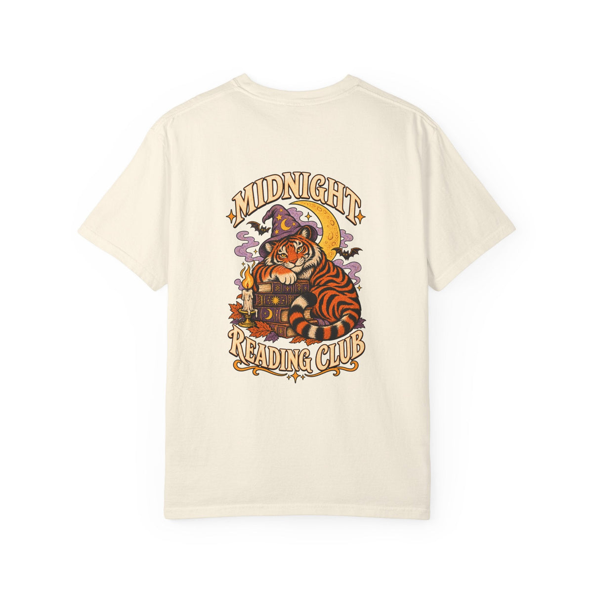 Kuvoq® Midnight Reading Club Garment-Dyed Tee | Front + Back Artwork