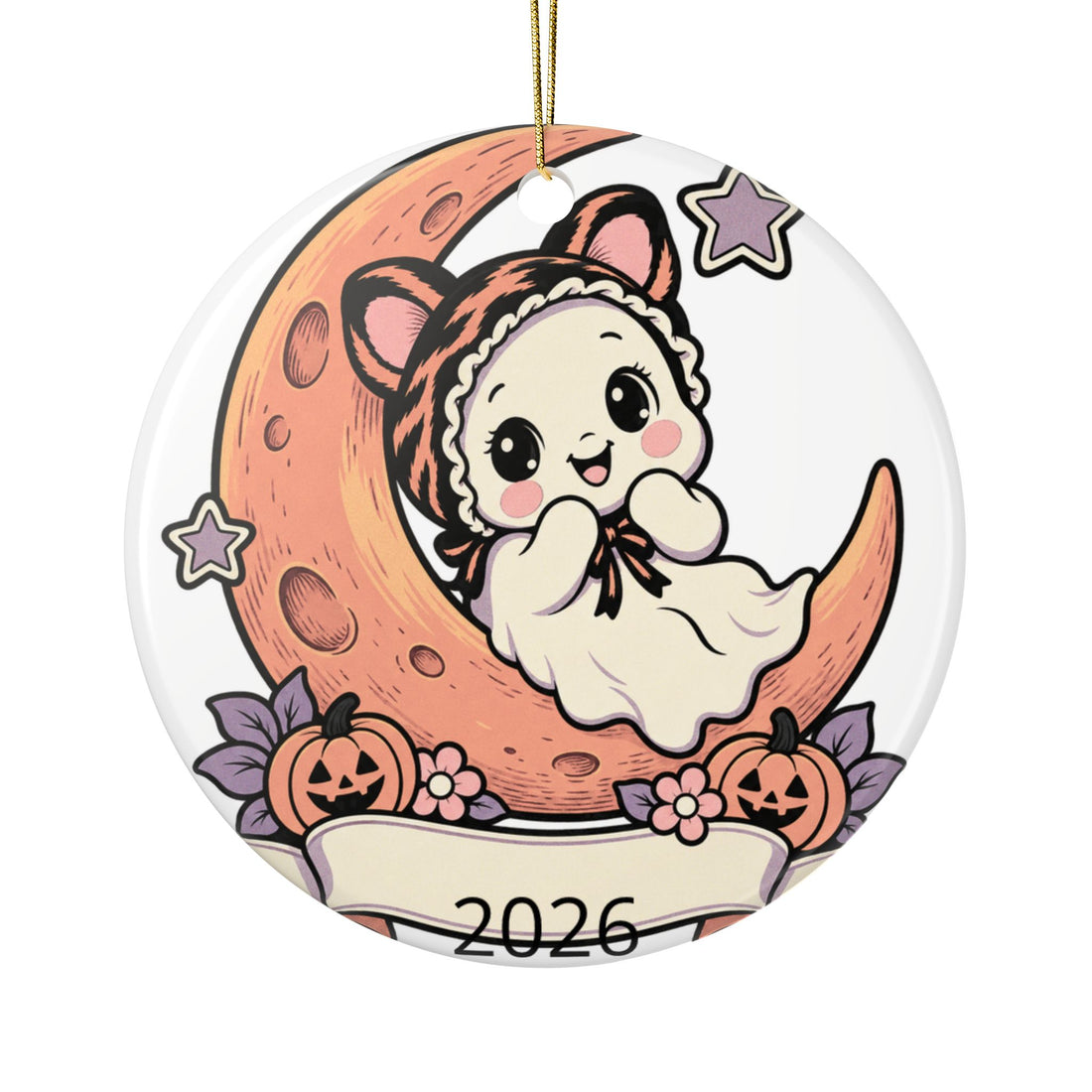 Personalized Baby's First Halloween Ornament 2026 | Name + Photo | KUVOQ