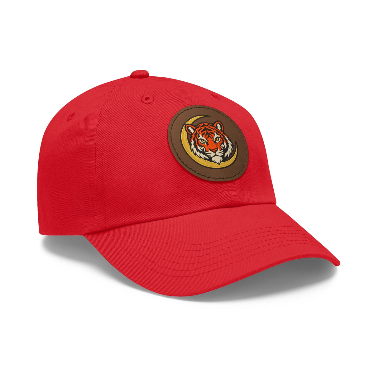 Kuvoq® Crescent Tiger Leather-Patch Dad Hat