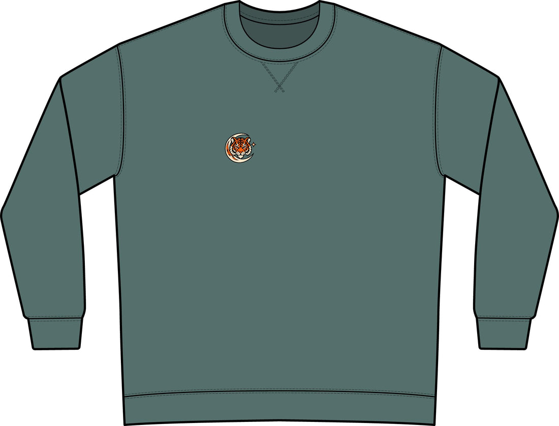 Midnight Reading Club Garment-Dyed Crewneck | 4-Point Print