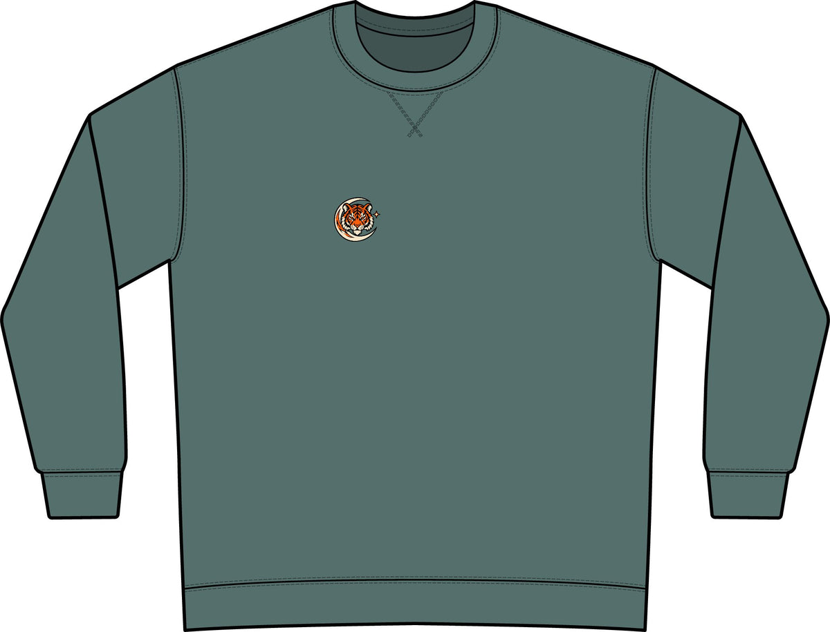 Midnight Reading Club Garment-Dyed Crewneck | 4-Point Print