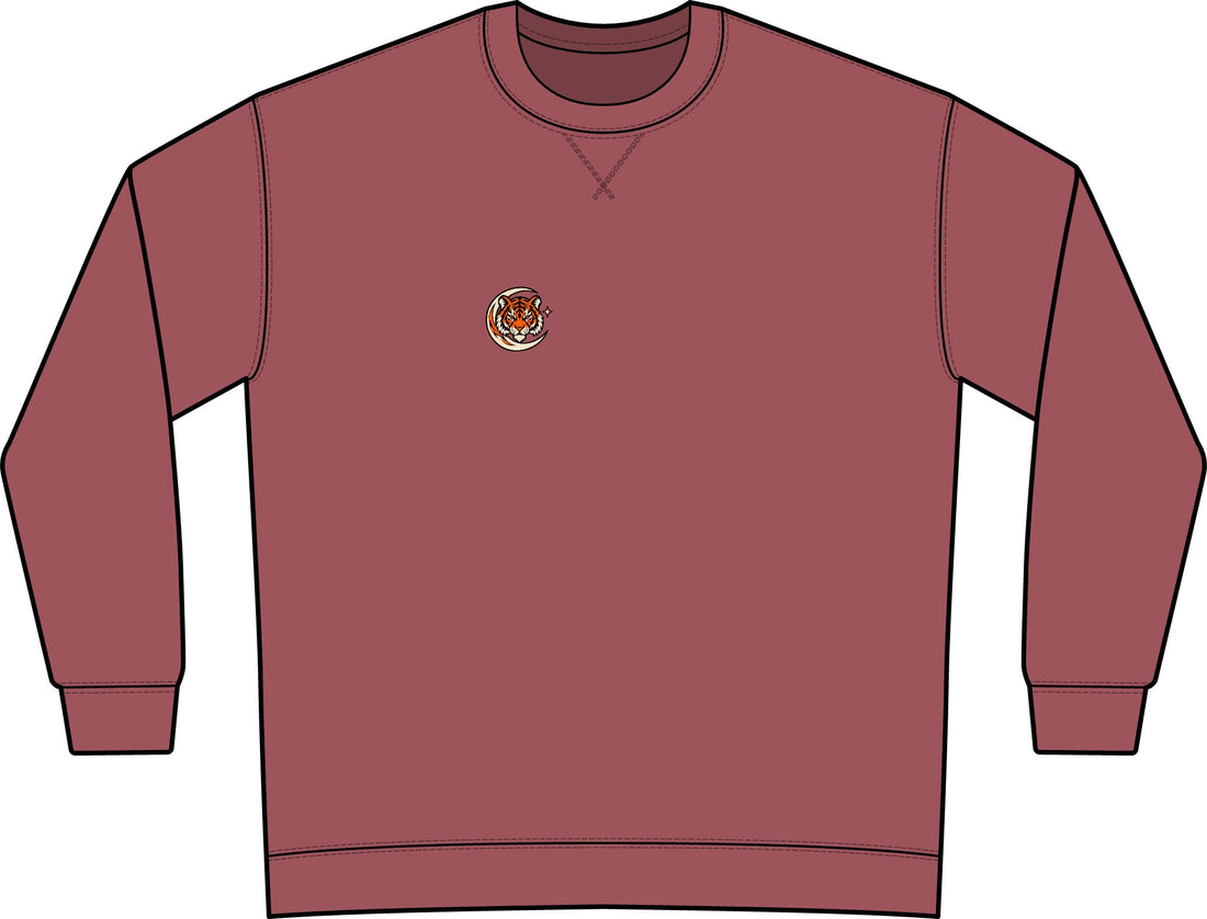 Midnight Reading Club Garment-Dyed Crewneck | 4-Point Print