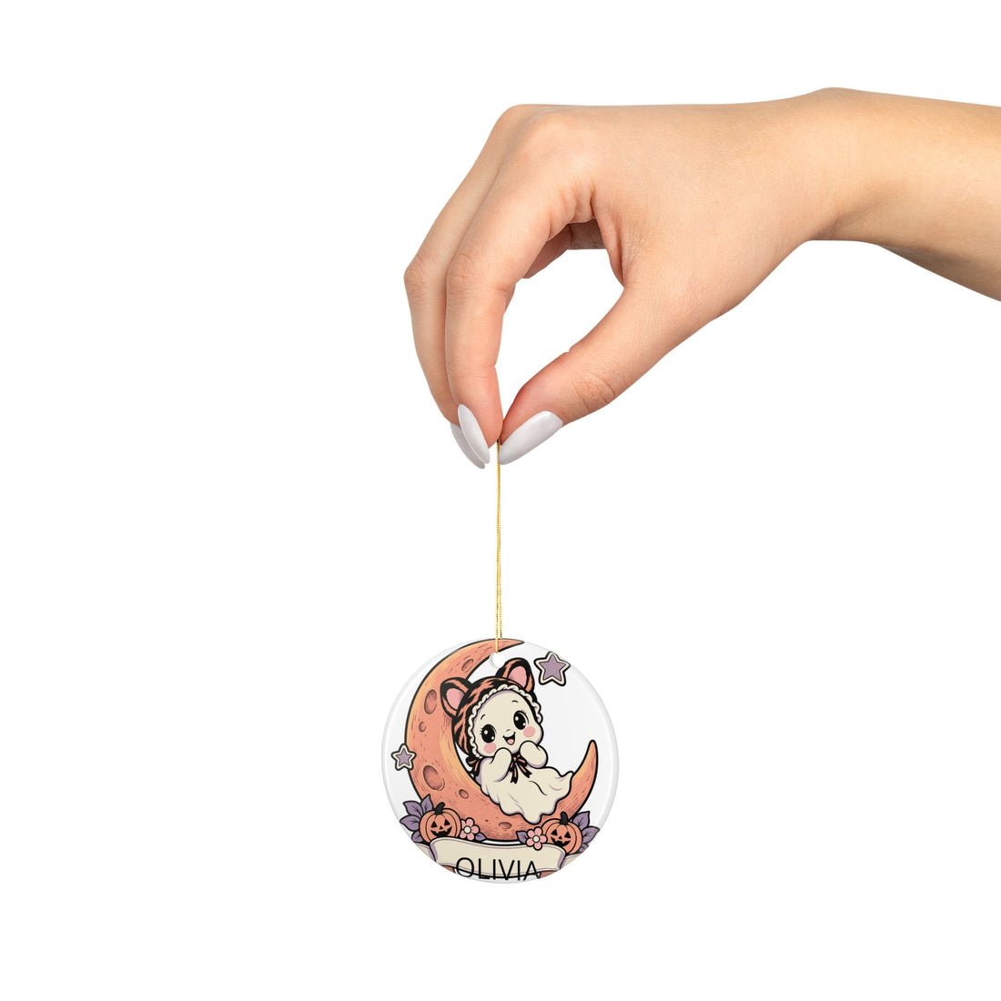 Personalized Baby's First Halloween Ornament 2026 | Name + Photo | KUVOQ