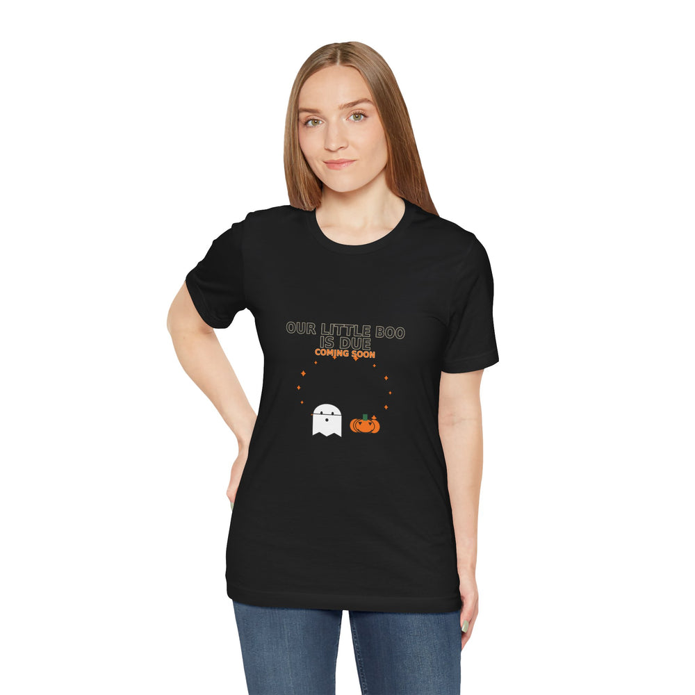 Our Little Boo Is Due Halloween Pregnancy Announcement Shirt